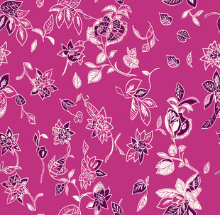 粉色花卉图案布料纹理