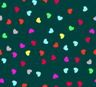 多彩爱心图案背景