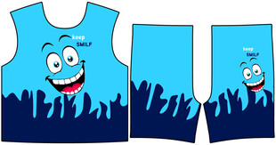 卡通笑脸儿童运动服套装