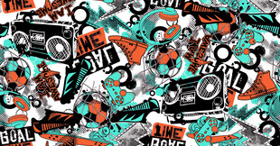 复古风汽车元素图案设计