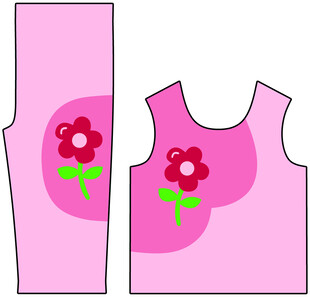 粉色花朵图案儿童服装