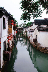 江南水乡古镇河道美景