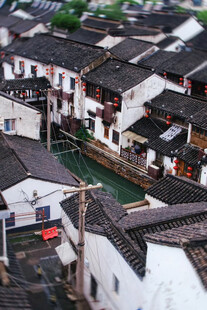 江南水乡古建筑俯瞰图