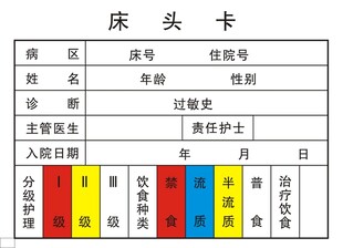 床头卡卡片