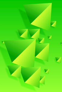 绿色立体几何图形背景