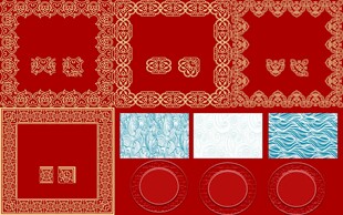 中式传统红色喜庆装饰图