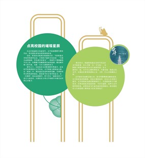 圆形学校校园景观介绍牌