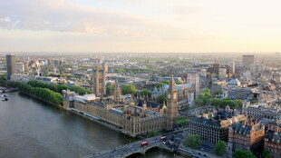 伦敦城市天际线俯瞰景观