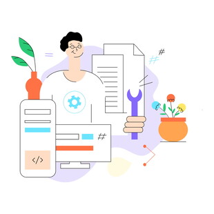 创意图形与办公元素组合
