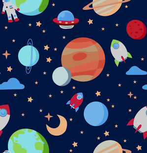 梦幻宇宙太空元素图案