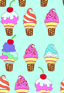 多彩冰淇淋图案背景
