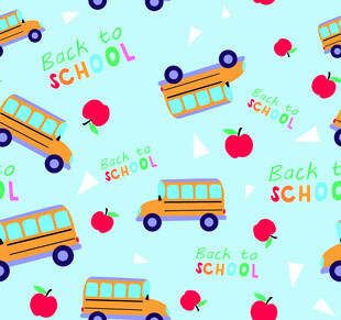 学校主题卡通图案背景