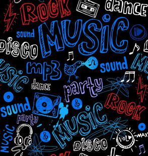 摇滚音乐元素图案背景