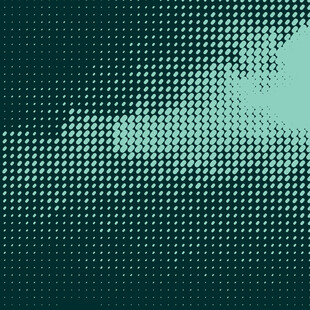 蓝绿色半色调点状背景图