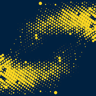 黄色点状动感曲线背景图