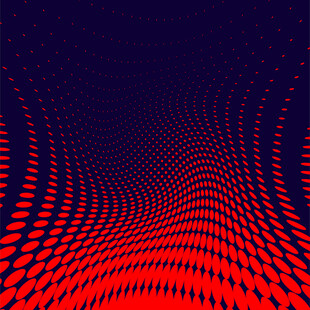 红色渐变波浪抽象背景图