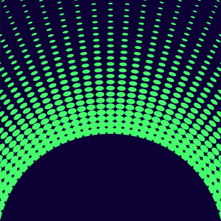 渐变绿色点阵弧形图案