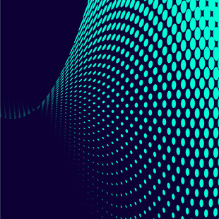 蓝绿渐变波点抽象背景图