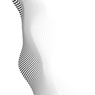 黑白点状波浪线条图案