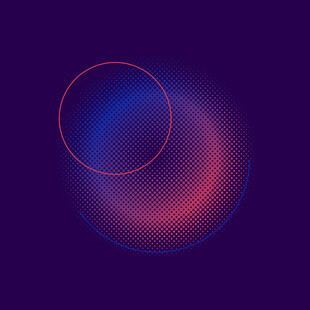 渐变圆环抽象背景图
