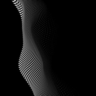 黑白半调点状抽象图案
