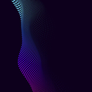 炫彩渐变波浪线条图案