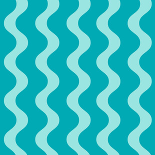 蓝绿波浪纹几何图案背景