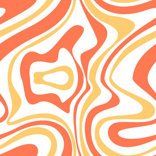 橙黄渐变抽象波浪图案