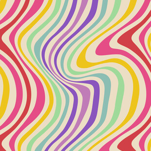 多彩波浪条纹图案背景