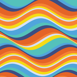 多彩波浪条纹图案背景