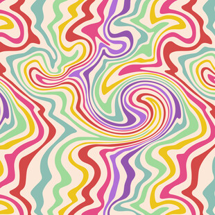 多彩旋涡抽象图案背景