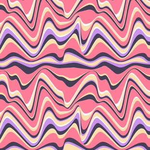 多彩波浪纹抽象图案背景