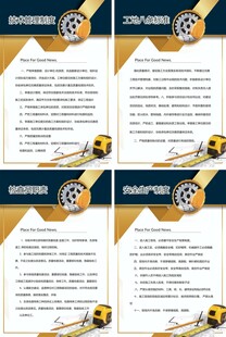 大气简约安全生产制度展板四件套