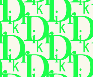 绿色字母重复图案背景