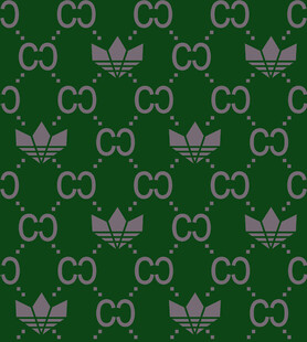 绿色底阿迪达斯图案纹理