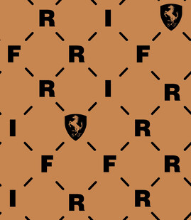 棕色底字母盾牌图案纹理