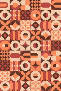 复古几何图案无缝背景