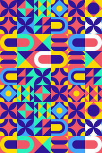 多彩几何图案背景纹理