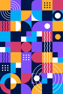 多彩几何抽象图案背景