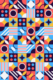 多彩几何图案无缝背景