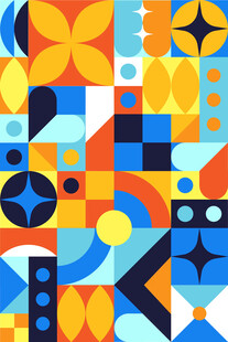 多彩几何图案装饰背景