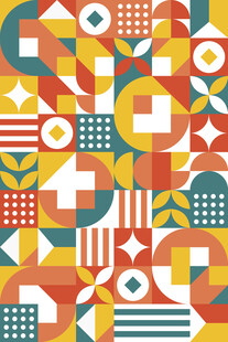 多彩几何图案背景设计