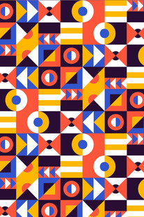 几何图案构成的多彩背景