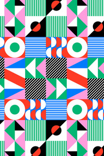 几何图案抽象艺术背景图