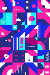 几何抽象多彩图案背景