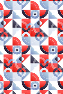 几何图案构成的多彩抽象背景