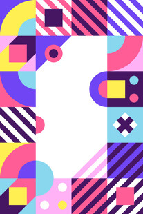 多彩几何抽象图案背景