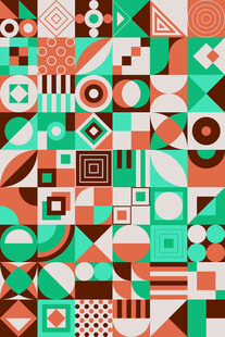 几何图案拼接背景图