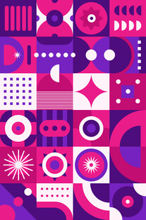 几何抽象多彩图案背景