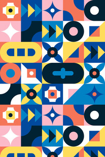 几何图案抽象艺术背景图